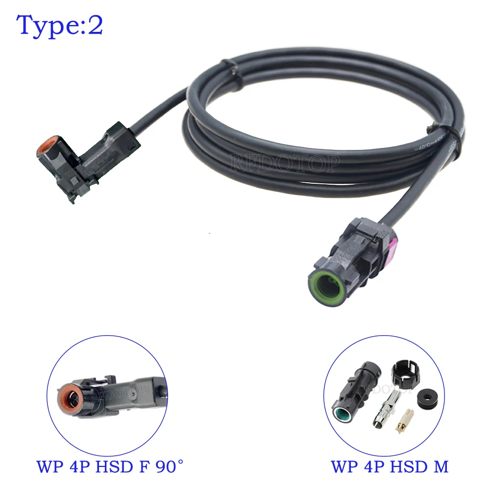

RFDOTOP 4Pin HSD LVDS кабель водонепроницаемый черный
