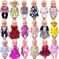 high quality doll baby clothes skirt coat match fits 18 inch american doll and 43cm reborn baby doll accessories girl doll gift