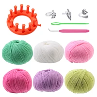 miusie 8 pcs yarn soft warm baby yarn loom scarf sweater hat shawl crochet hook kniting tool for hand knitting supplies