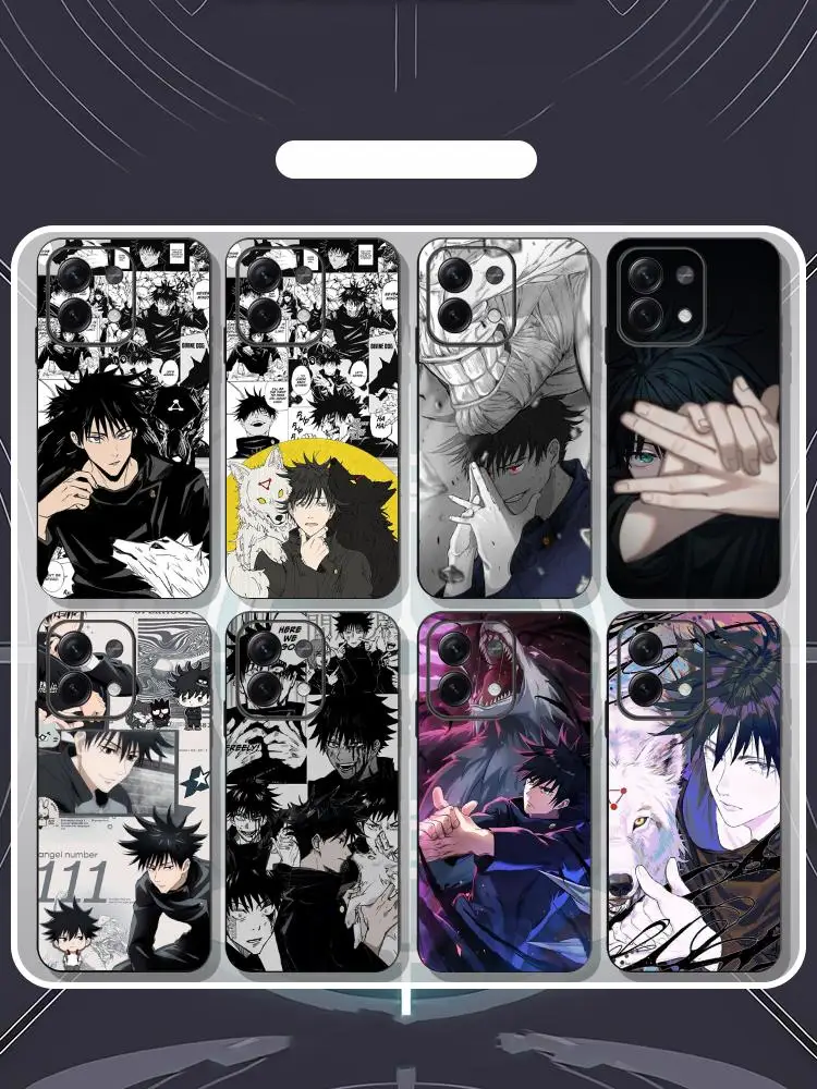 Фото Megumi fushiguro крутой аниме человек чехол для телефона для Redmi Note 14 13 12 11 Pro Plus S 5G 14C A3 мягкий черный чехол для телефона №2