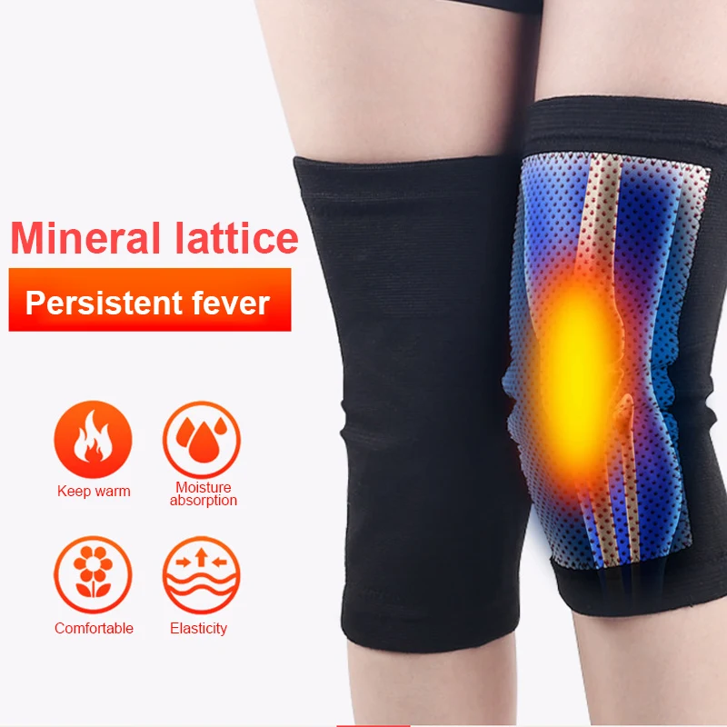 

2pcs Self-heating Knee Pads Knee Brace Warm For Arthritis Joint Pain Relief And Injury Recovery Belt Heating Cold Joints Nylon