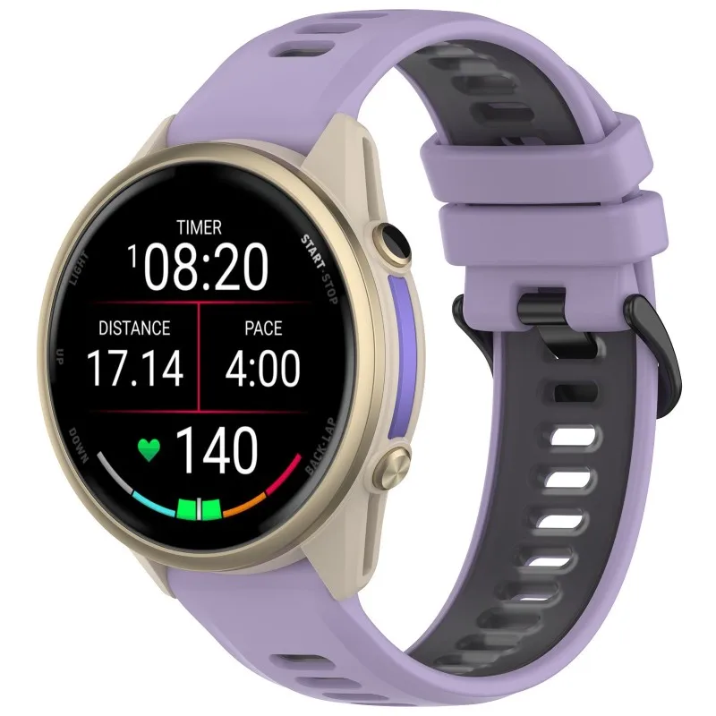 Фото Двухцветный спортивный ремешок для Garmin Forerunner 970 570 47 мм 265 255 Music 965 955 Venu 3 2 Original Run Силиконовый ремешок 22 мм Ремешок для часов №3