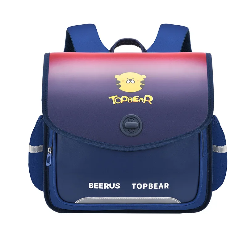 Horizontal British Children Primary School Bags New Large Fashion Grade 2-5 Girls Boys Rabbit PU Cartoon Gradient Backpacks Hot