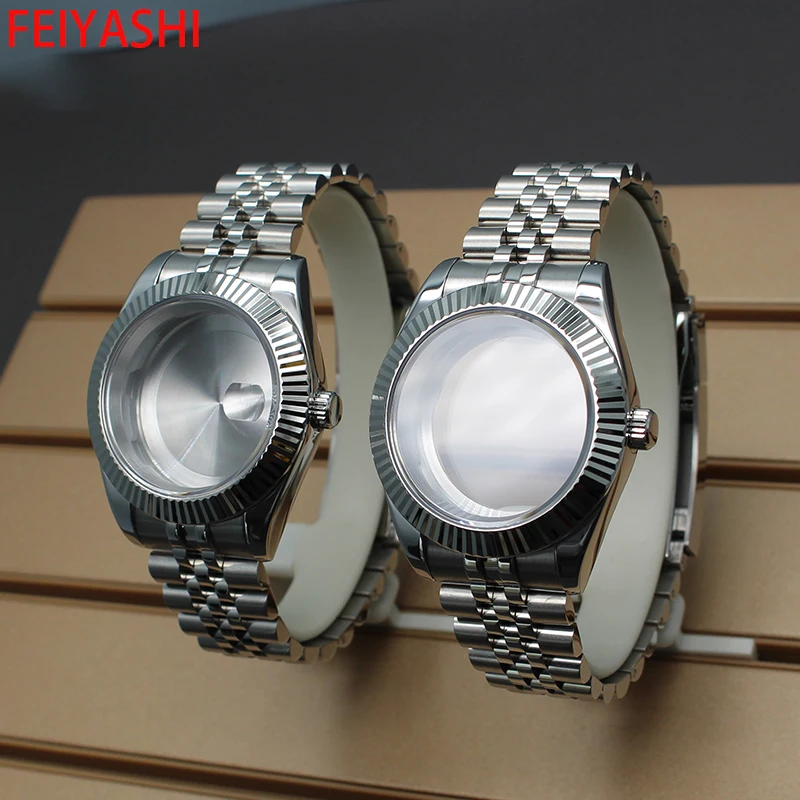 36mm 40mm Case Strap Watch Watchband Sapphire Crystal oyster perpetual day date For nh35 nh36 Miyota 8215 Movement 28.5mm Dial