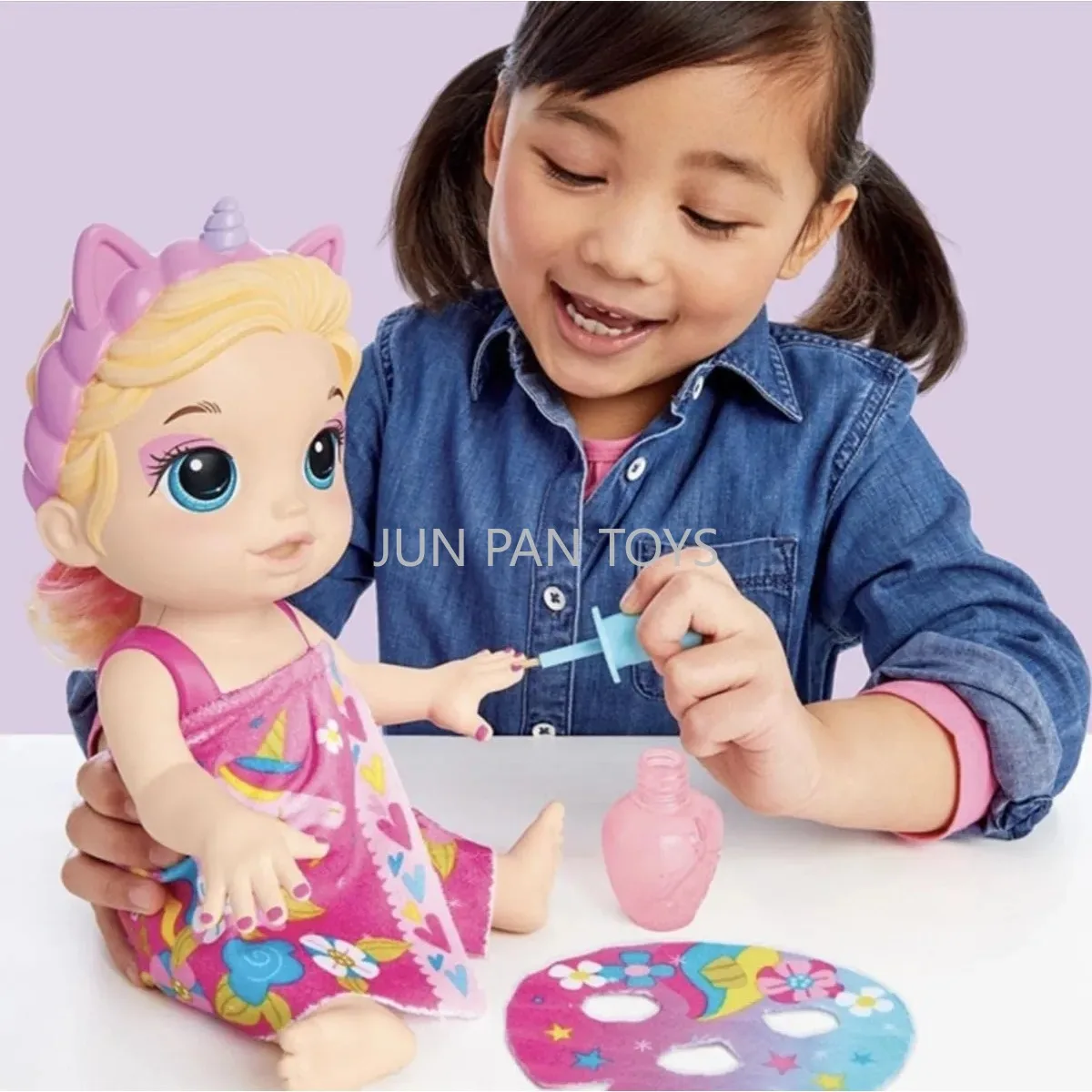 Оригинальная коллекционная кукла Hasbro Baby Alive Glam Spa Baby Good Night Peppa Pig Dino Cuties Unicorn с мягким телом, светлыми волосами, детская игрушка (art.: 3920d811f0f4c) - 3920d811f0f4c