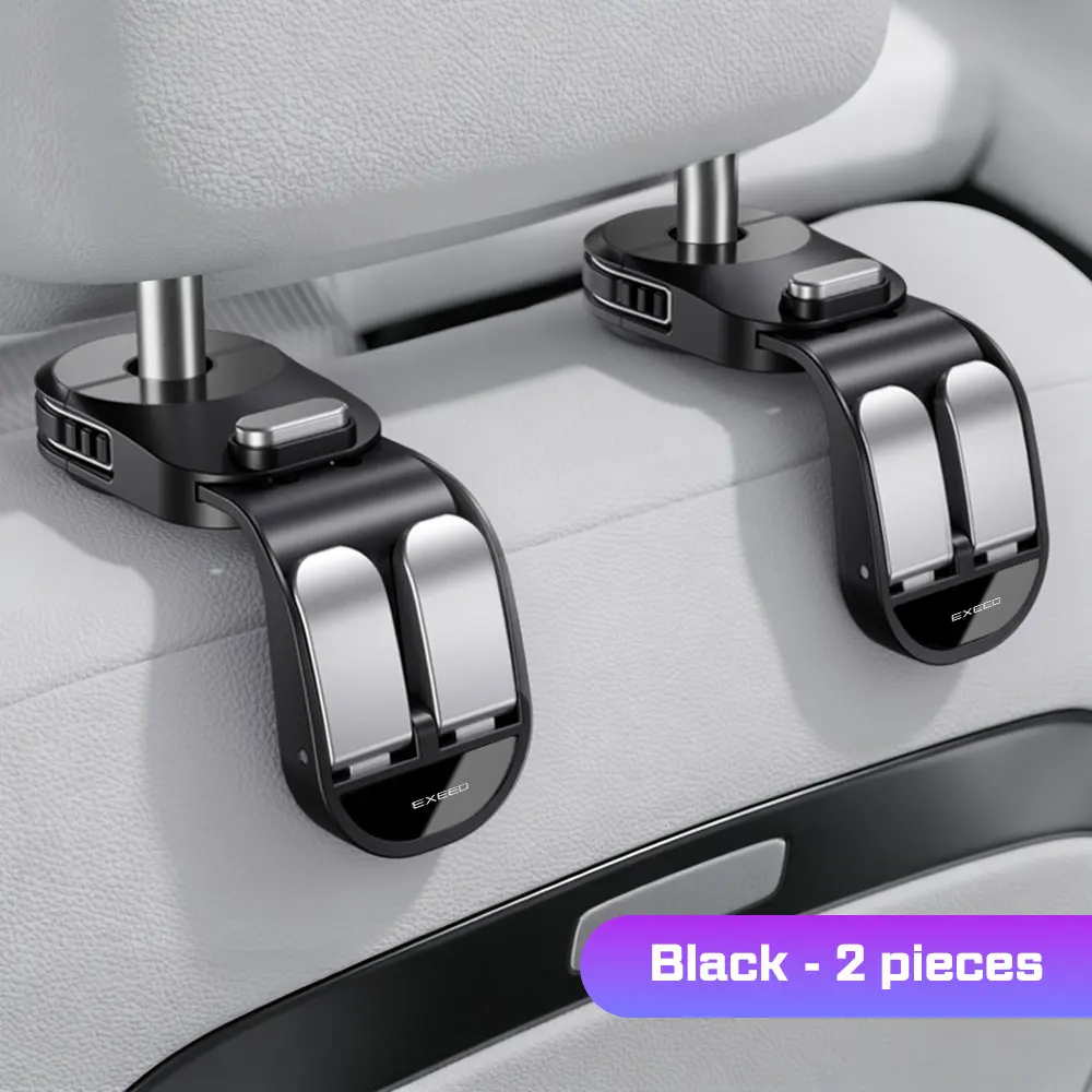 Фото Для Chery Exeed VX RX CDM FL LX TXL PHEV: Новые улучшенные выдвижные скрытые крючки-органайзеры на подголовник автомобильного сиденья №1
