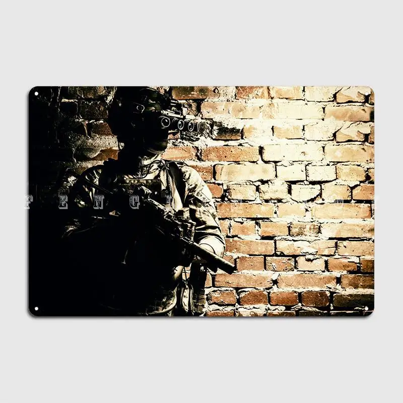 

Tactical Group Fighter Metal Sign Pub Club Bar Create Plaques Tin Sign Posters