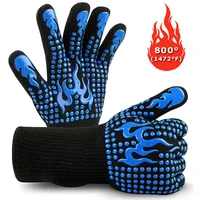 oven bbq gloves high temperature resistance microwave oven mitts 500 800 degrees fireproof barbecue heat insulation gloves