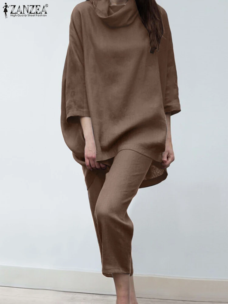 Женские весенние комплекты из 2 предметов блузка с высоким воротником и рукавом