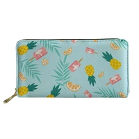 summer colorful pineapple print long wallets%c2%a0designer portable zipper%c2%a0woman portomonee teenager card case cover money bag