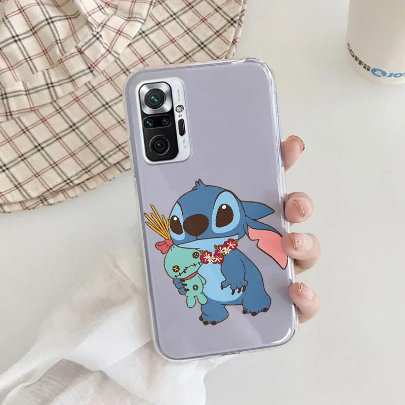 Забавный чехол Stich Monster для Redmi Note 10 Pro Max 10S 10T телефона с аниме мягкий прозрачный