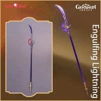 uwowo game genshin impact engulfing lightning cosplay props polearms weapon