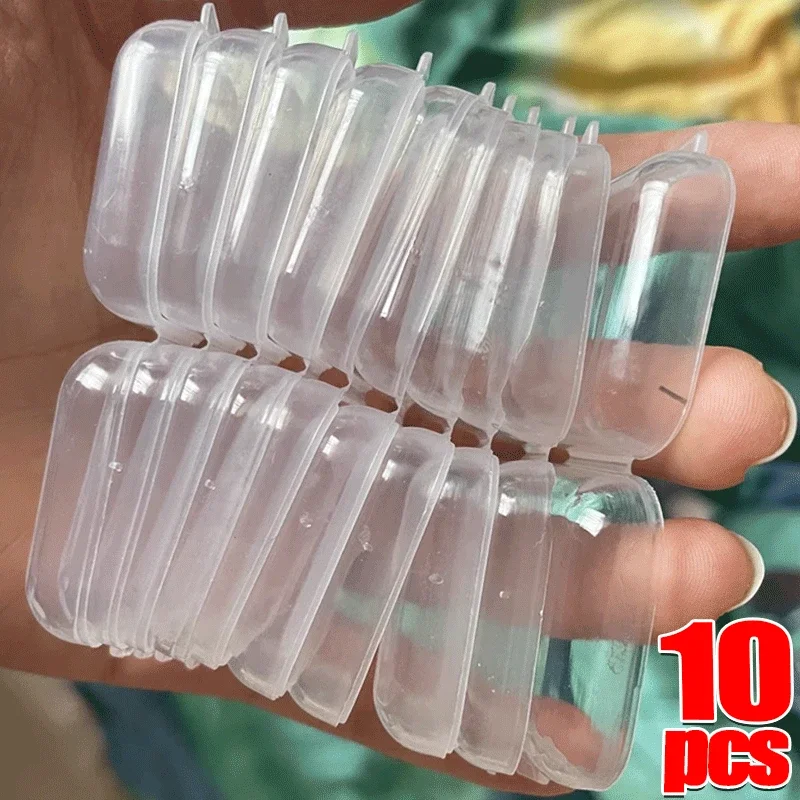 Пластиковые прозрачные коробки для хранения украшений 100 шт