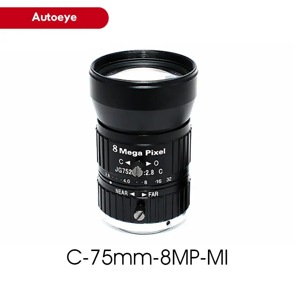 

HD 8MP CCTV Camera Lens 75mm C CS Mount Manual Iris Manual Focus F1.8 Aperture 1" Image Format Security Camera Industrial Lens