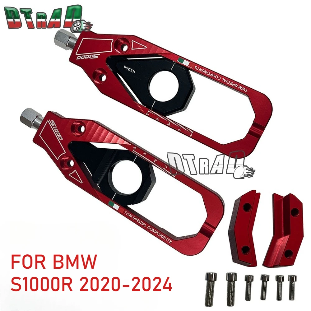 

S 1000 R для BMW S1000R 2020 2021 2022 2023 2024 регуляторы цепи с ЧПУ, аксессуары для мотоциклов, блоки осей заднего колеса, логотип