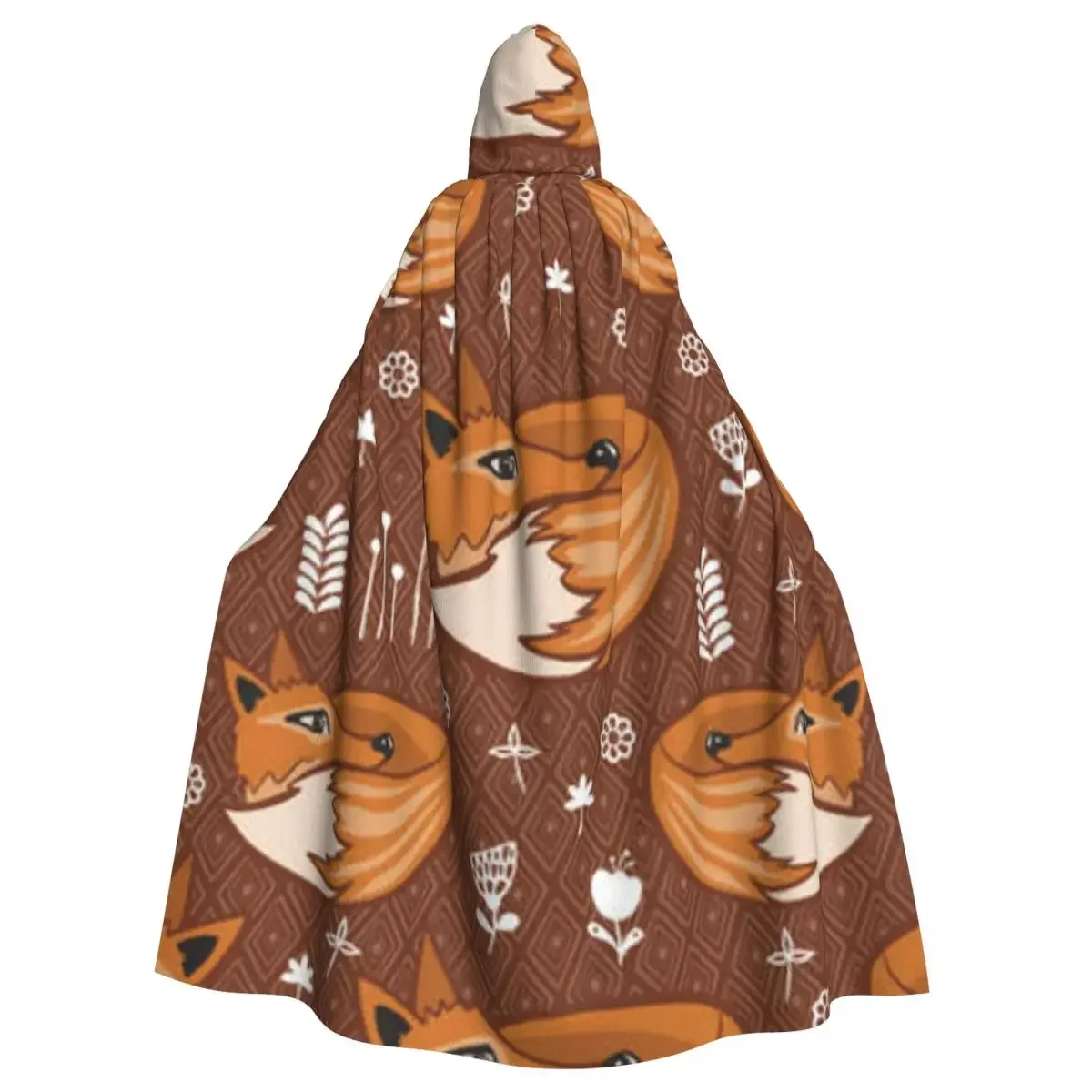 Накидка вампира для взрослых халат с капюшоном скандинавский плащ лисой на