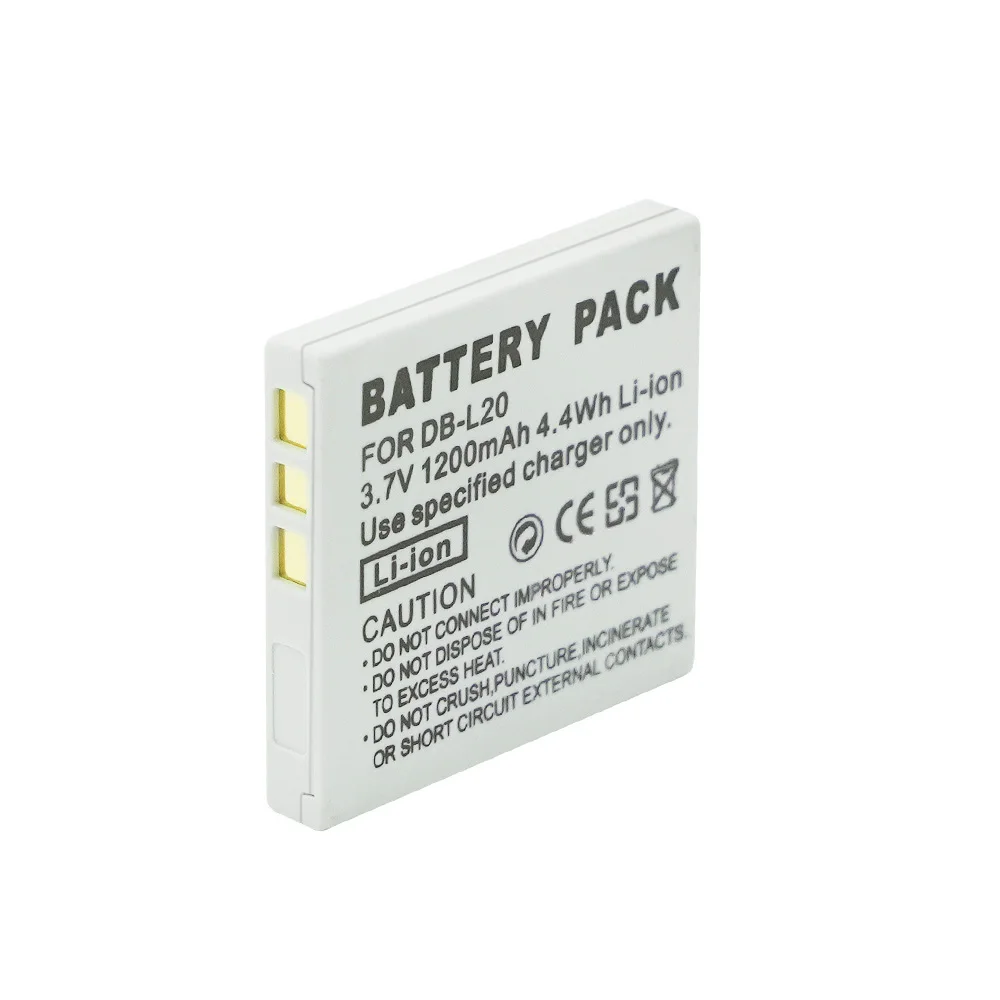Фото DB-L20 DBL20 Аккумулятор для Sanyo Xacti DMX-C1 C4 C5 C6 CA6 CA65 CA8 CA9 CG5 CG6 CG65 CG9 DSC-C4 C5 E6 J4 VPC-C1 C4 C40 Аккумуляторы №3