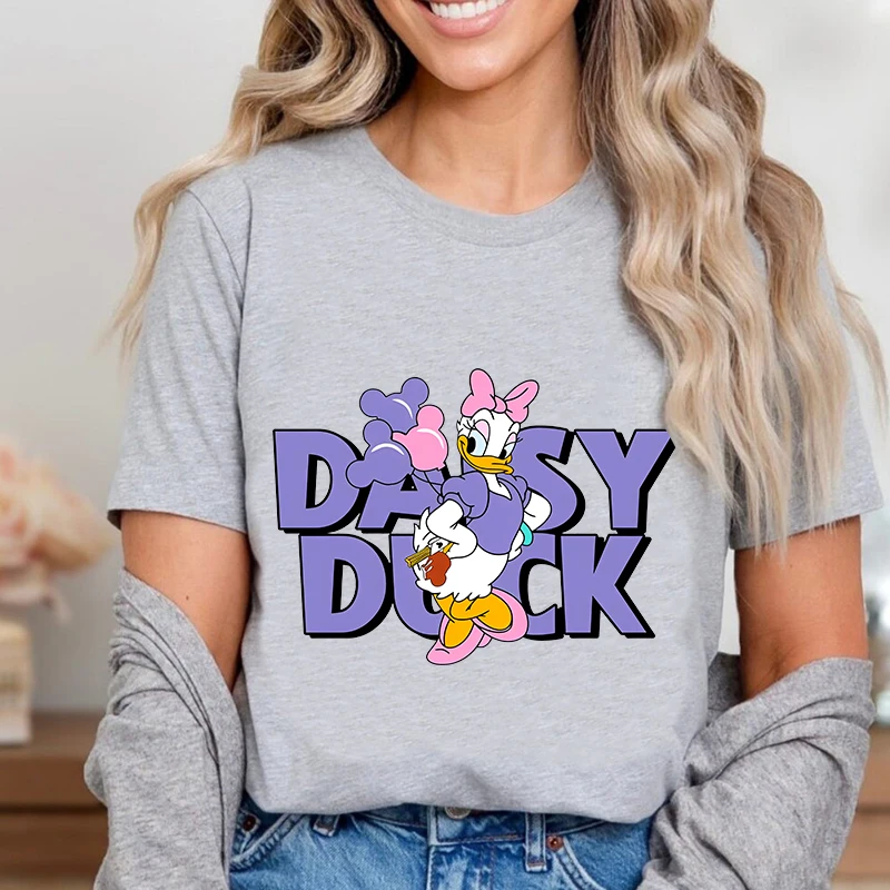 Женская футболка с принтом Disney Daisy Duck из чистого хлопка повседневный топ