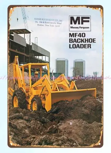 Massey-Ferguson MF 40 трактор погрузчик экскаватор-погрузчик металлический жестяной знак