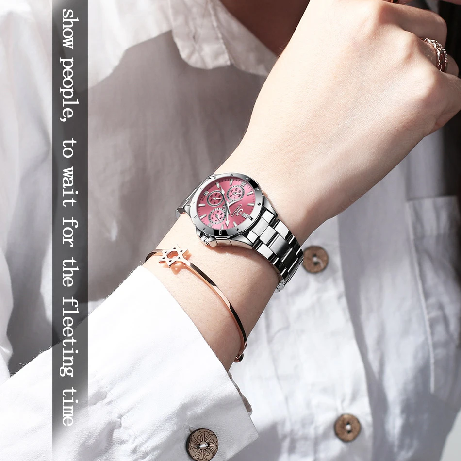 CHENXI Couple Watches Pair Men And Women,Gift Lover Watches,Waterproof Stainless Steel Quartz Men's Wrist Watch Women Fashion