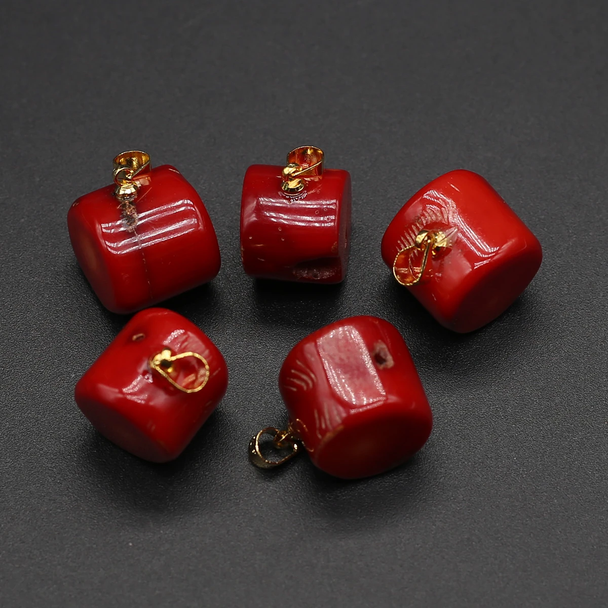 

1Pcs Natural Sea Bamboo Red Coral Cylindrical Shaped Pendant DIY Earring Necklace Jewelry Making Accessories Gift 15-18MM