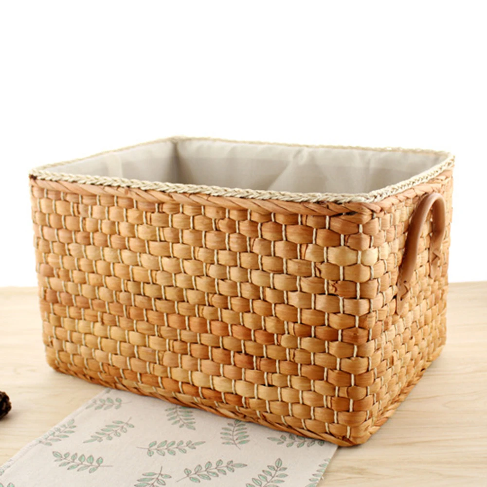 

Woven Storage Basket Laundry Baskets Japanese-style Desktop Sundries Organizer Clothes Book Cosmetic Snack Storage Box