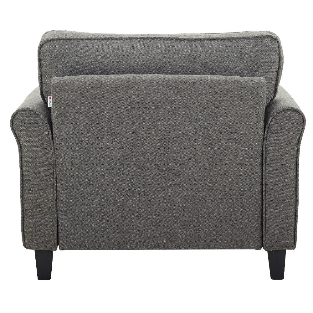

Кресло с изогнутыми дужками, кресло из ткани серо-лилового цвета, мебель для гостиной, кресло для гостиной, удобное, простое и современное