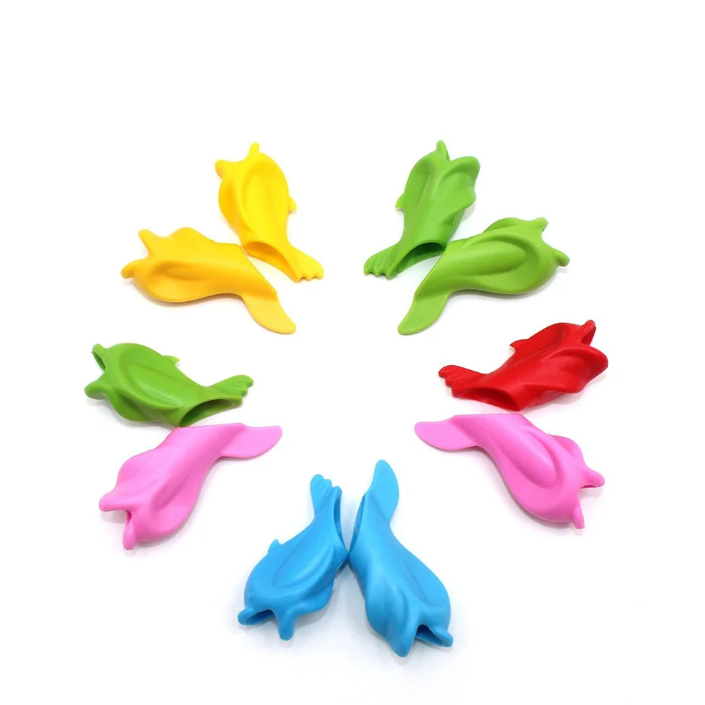 

10pcs Silicone Holder Pen Writing Aid Grip for Preschool Kids Adults Handwriting