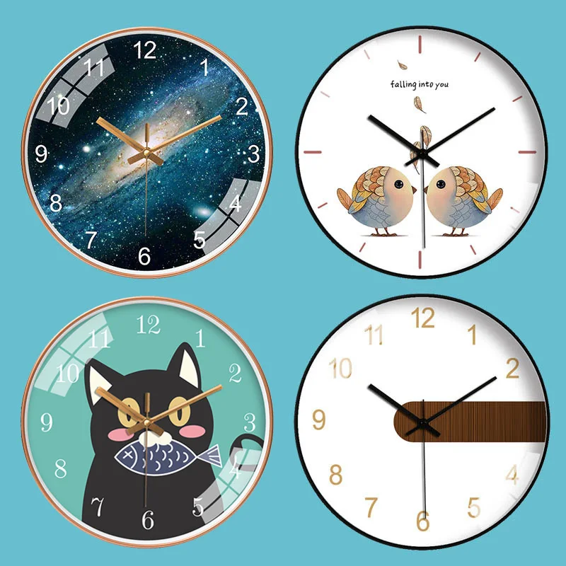 

Creative 30cm Wall Clock Silent 12Inch Clock Wall For Kids Rooms Cartoon Home Decor Clocks On The Wall Living Room Modern Design