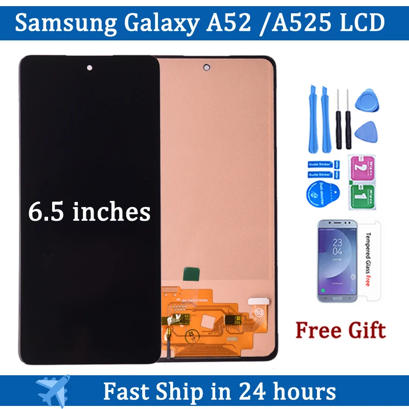 

6,5 ''ЖК-дисплей для Samsung Galaxy A52 4G A525 SM-A525B сенсорный экран с рамкой дигитайзер в сборе для Samsung Galaxy A52 LCD