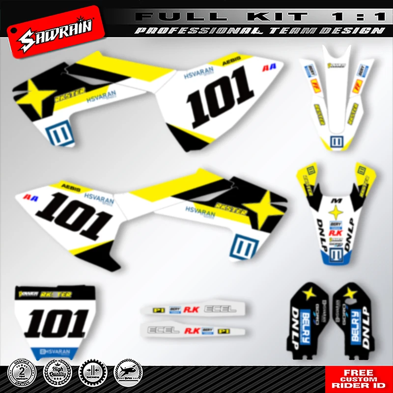 Полный набор мотоциклетных графических наклеек Sawrain комплект для TC85 2018 2019 2020 2021