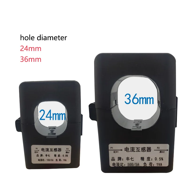 

Clamp Current Transformer 24mm Open Type Sensor Opening and Closing 0.5 Level 100/5A 200/5A Single Phase Through Hole