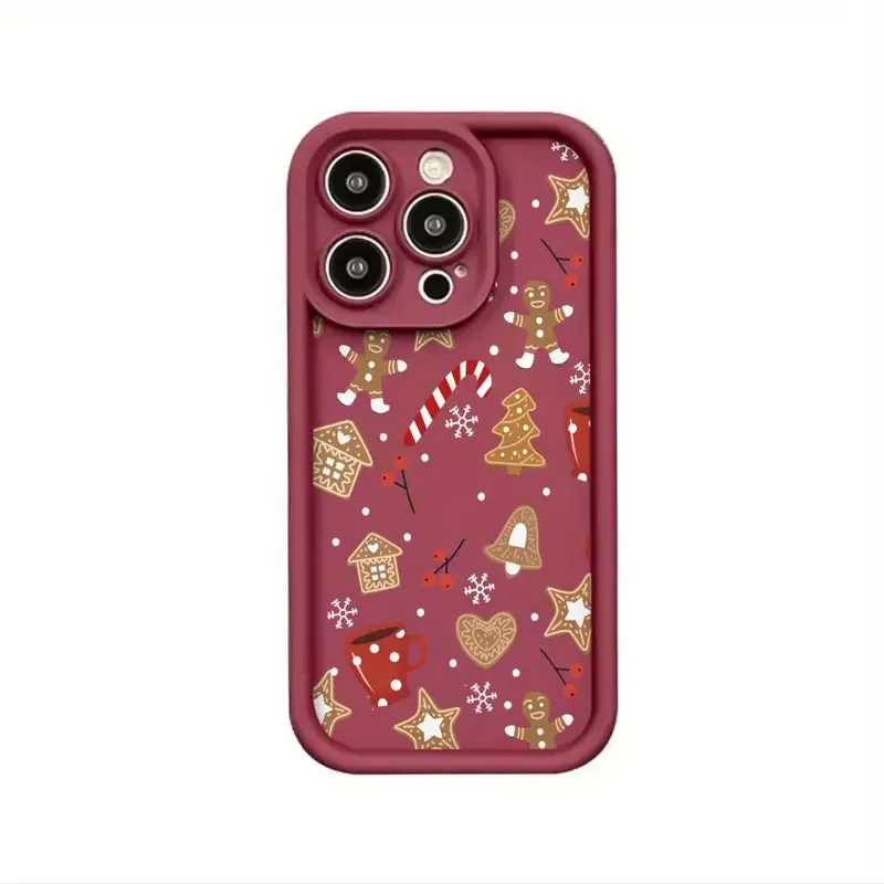Фото Милый чехол для телефона с рождественским узором для iPhone 18 17 Pro Max 16 Plus 15 14 13 12 11 Pro Max XS X 7 8 Plus SE 2022 16E. №5