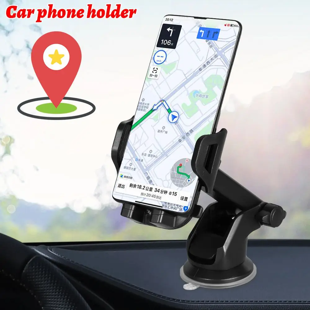 

Portable Black Mount Dashboard Cell Phone Stand With Suction Mobile Phone Holder For Car 360° Rotatable