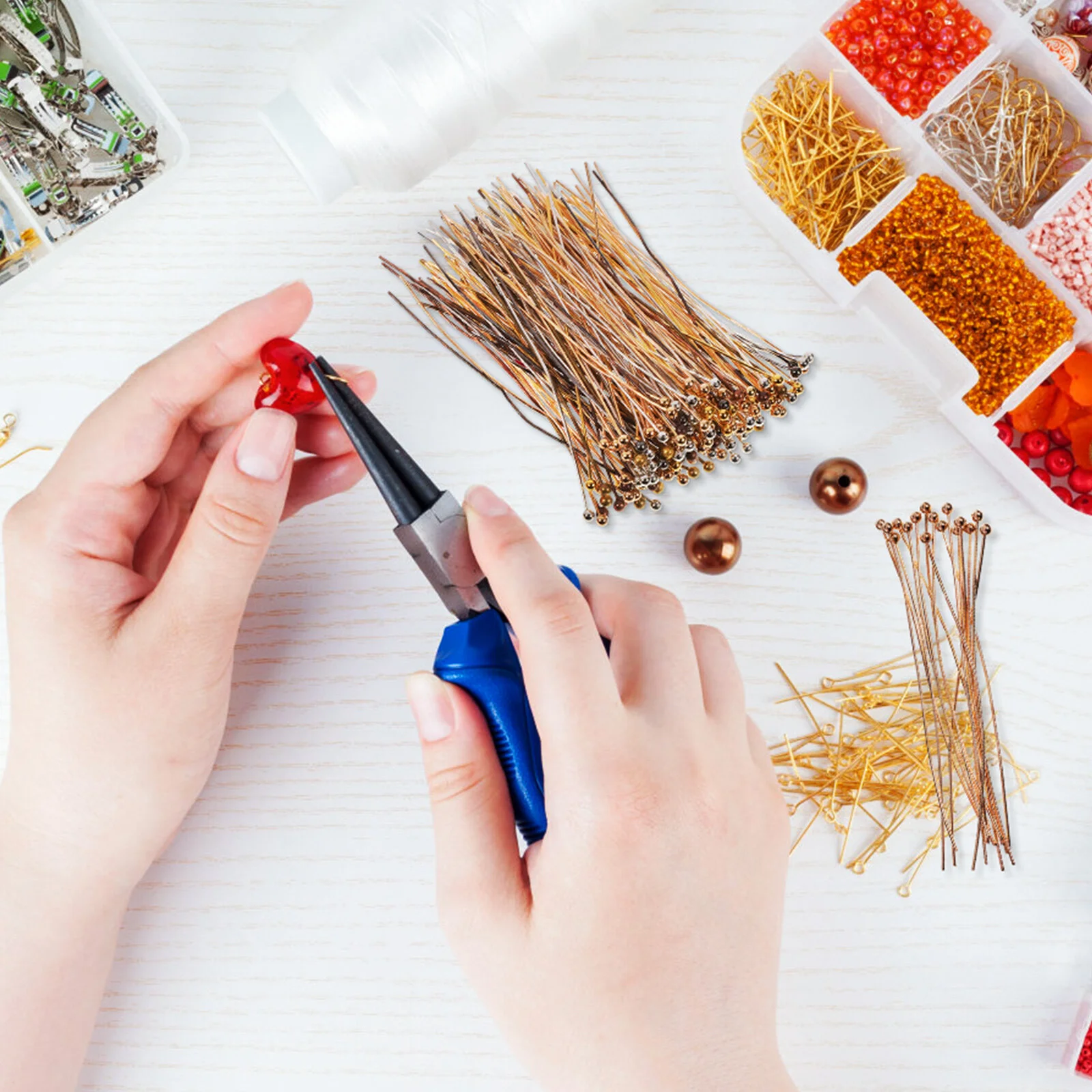 Earring Studs Metal Needles Jewelry Making Craft Earring-making Connected Beaded