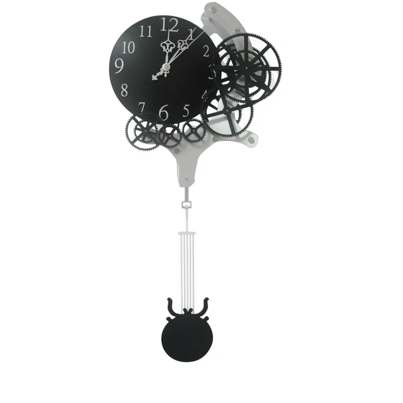 

Gear Pendulum Clocks Wall Home Decor Silent Bedroom Metal Large Wall Clock Living Room Orologio Da Parete Gift