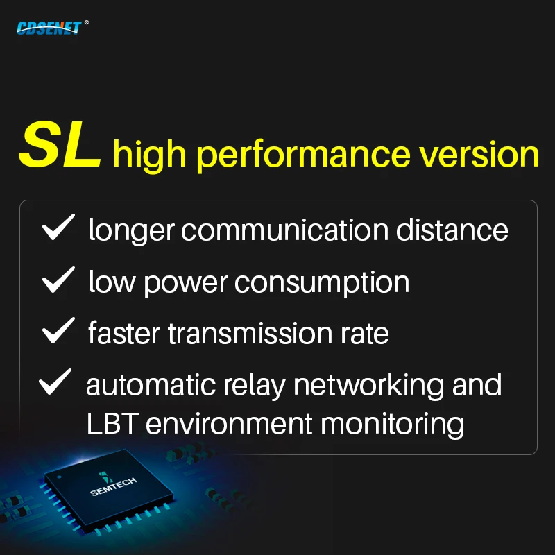 SX1268 Lora 868MHz 915MHz Wireless Data Transmission Station CDSENET E95-DTU(900SL30-485) RS485 30dbm 10KM  Modbus Relay Network
