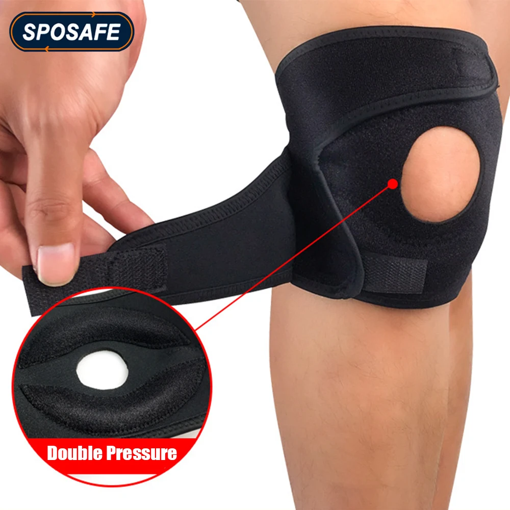 

1Pc Knee Brace Open-Patella Stabilizer Knee Support Adjustable Anti-Slip for Outdoor Sport Arthritis Pain Relief Injury Recovery