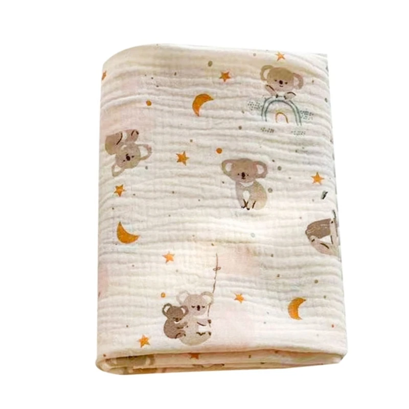 

Baby Gauze-Cotton Print Wrap Blanket Infant Blanket Bath Towel Crib Bedding Non-fluorescent Newborn Blanket