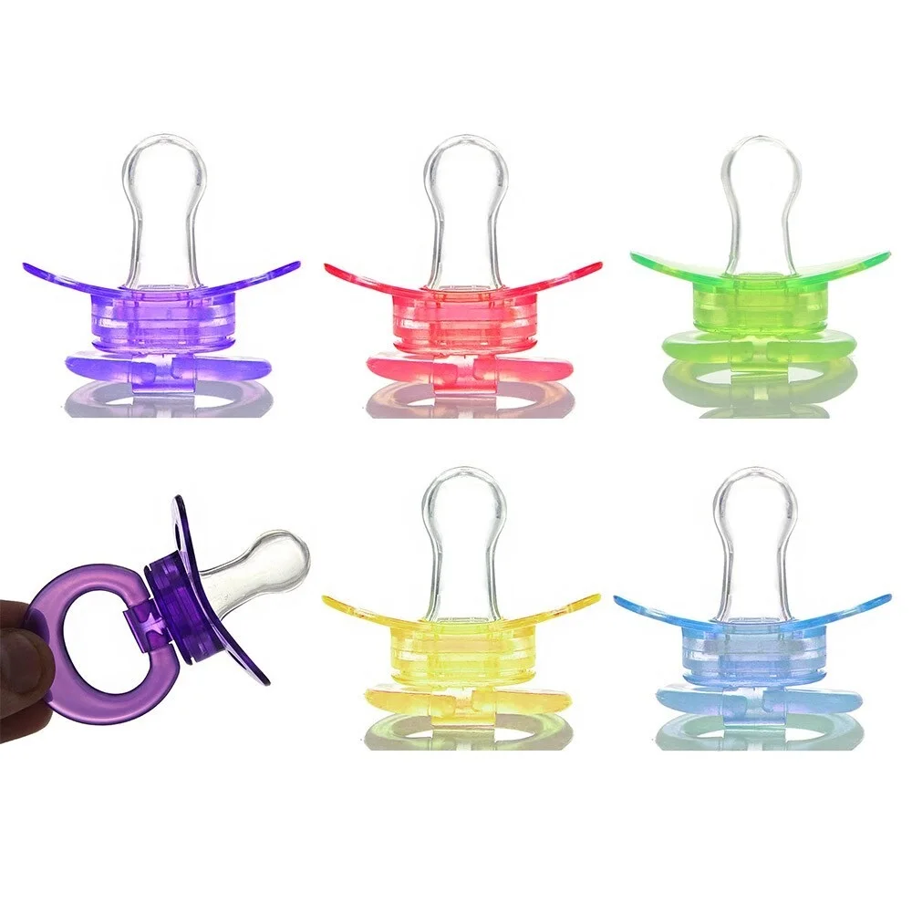 HS Soft Silicone One Piece BPA-Free Pacifier with Handle for Babies 0-12 Months