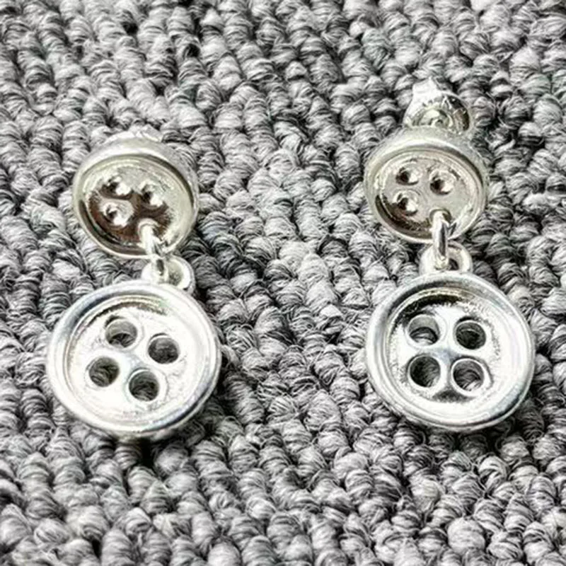 

2022 new UNOde50 exquisite fashion electroplating 925 silver fashion button earrings holiday jewelry gifts