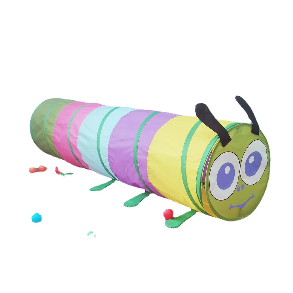 

Children crawling passage caterpillar rainbow tunnel tube baby toddler outdoor sports somatosensory training drilling toys