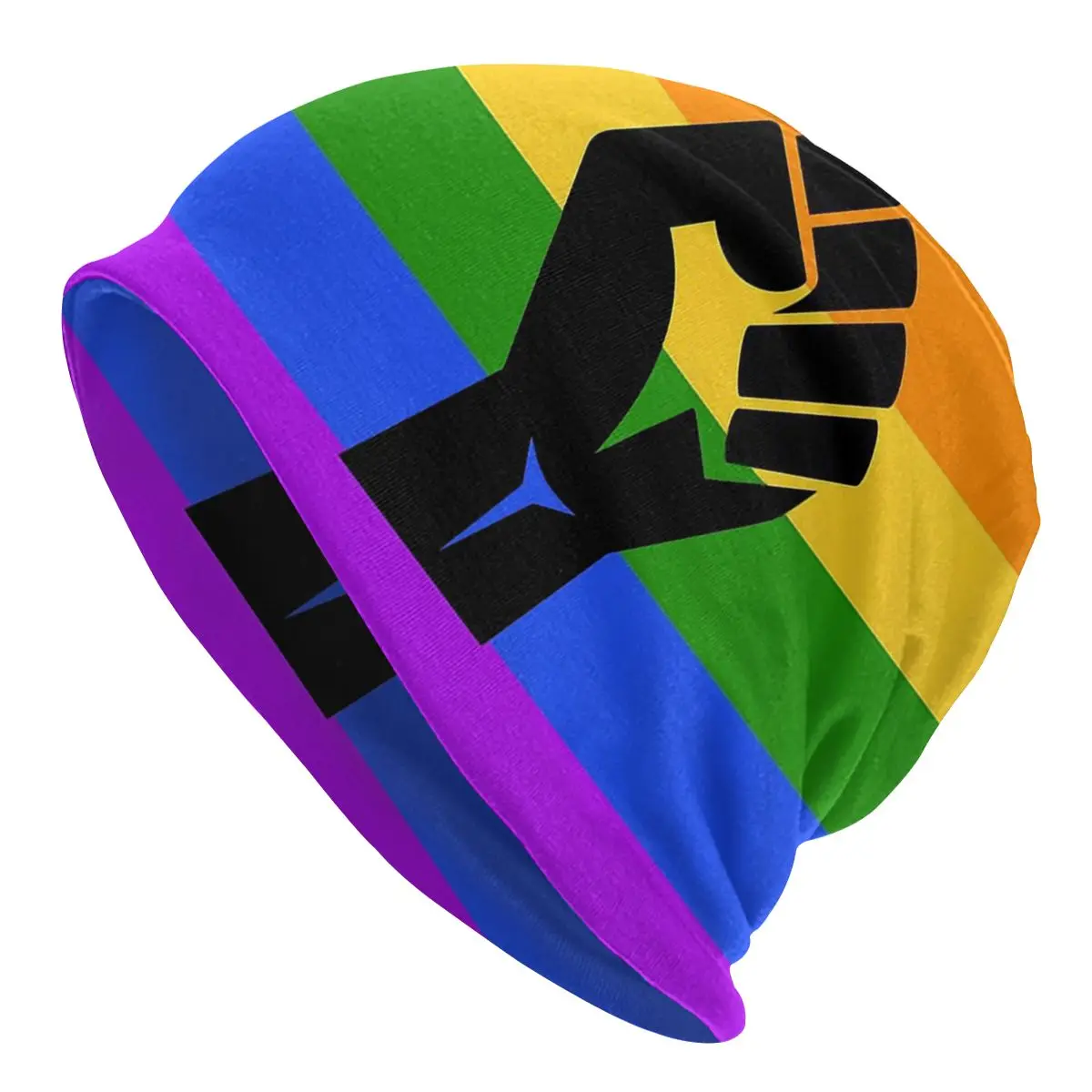 

Головные уборы, шапки для мужчин и женщин, вязаная шапка BLM Pride, радуга, Зимняя модель, яркая деталь