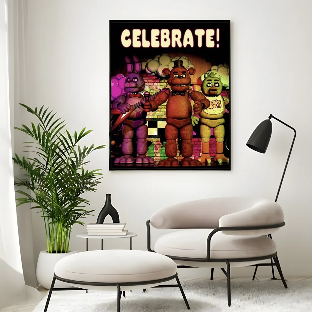 Фото Классический постер Fnaf Five-nights-At-Freddys, настенный художественный принт, подходит для гостиной, спальни, бара, гостиной, украшения дома, подарок №4