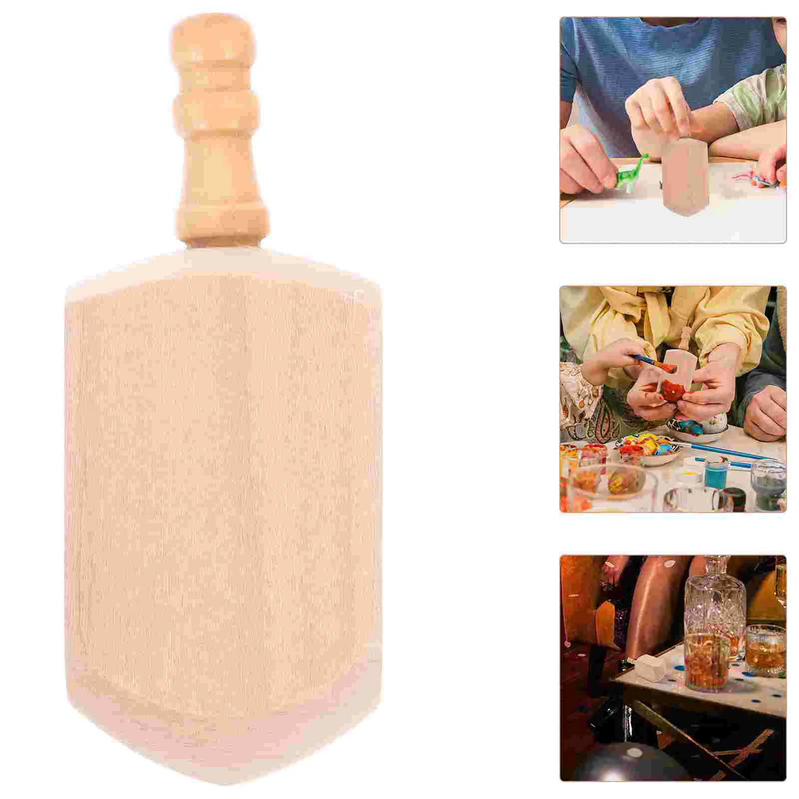 4 шт. украшение для Хануки Dreidel деревянная доска игра из бисера пустая краска ваша