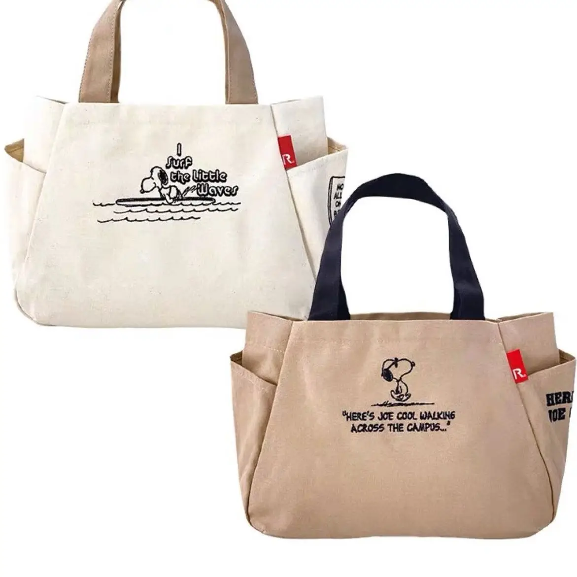 

Japanese Snoopy Cute Pattern Cartoon Canvas Bag Large Capacity Portable Shopping Bag Shoulder Bag Messenger Bag Student Office
