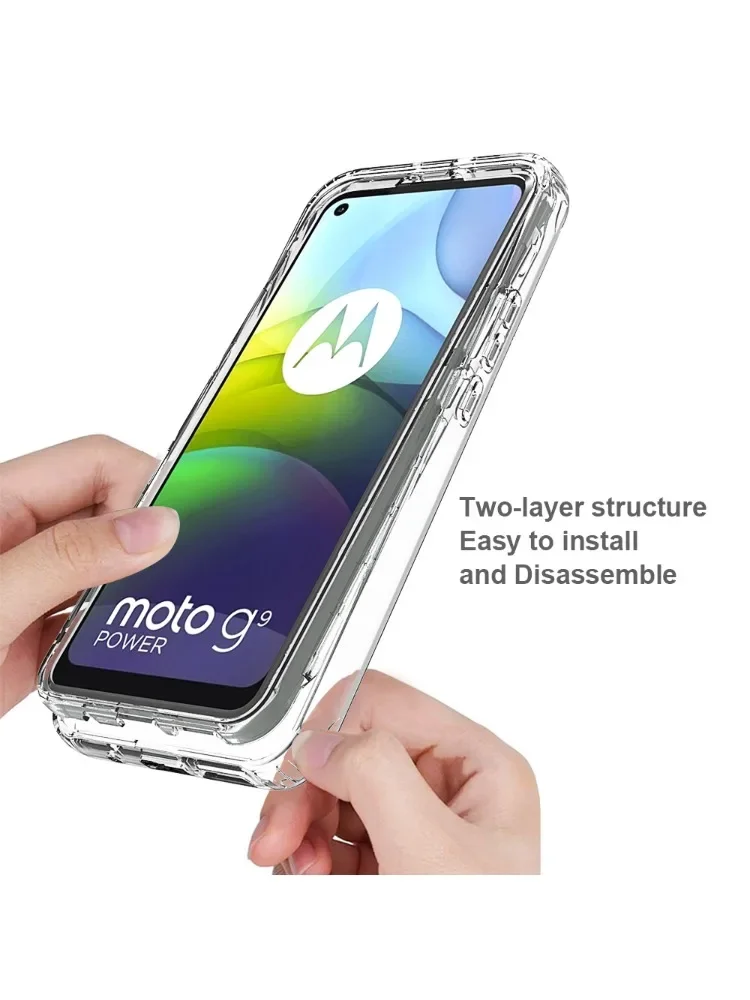 Чехол для телефона ярких цветов Motorola Moto G9 Power Funda Capa прозрачный противоударный
