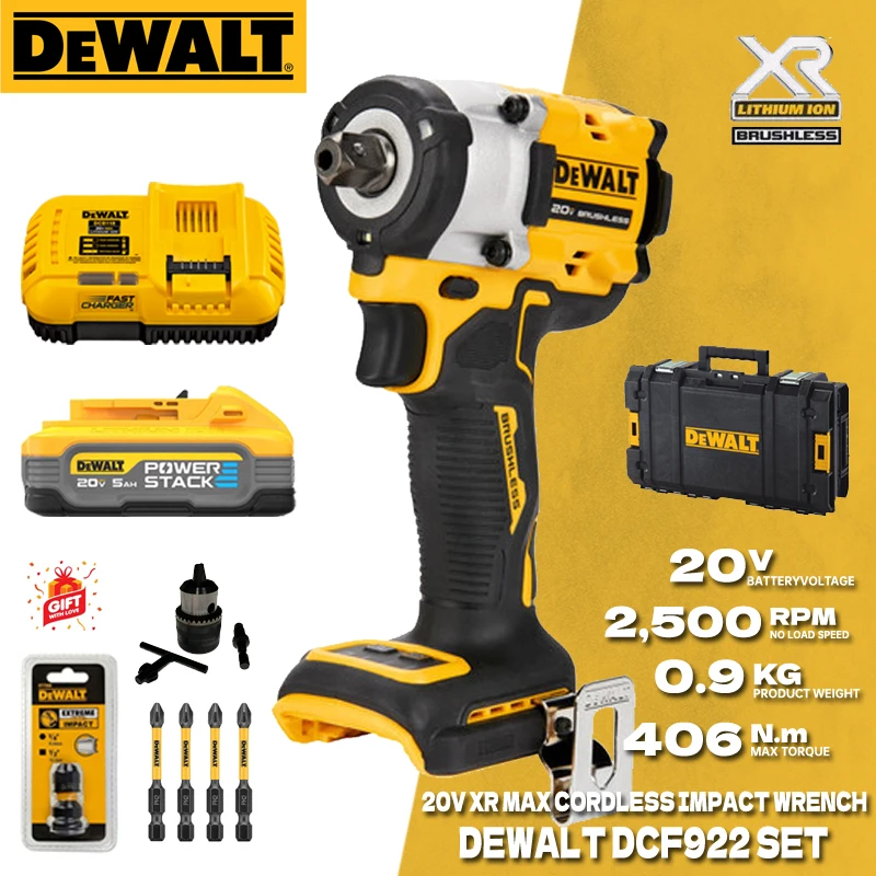 DEWALT DCF922 Compact Impact Wrench 20V Brushless 1/2