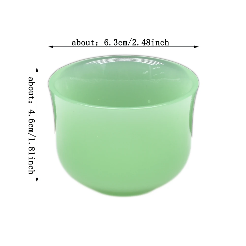 1 шт. стеклянная чашка зеленая искусственная Кварцевая с размагниченной чашей