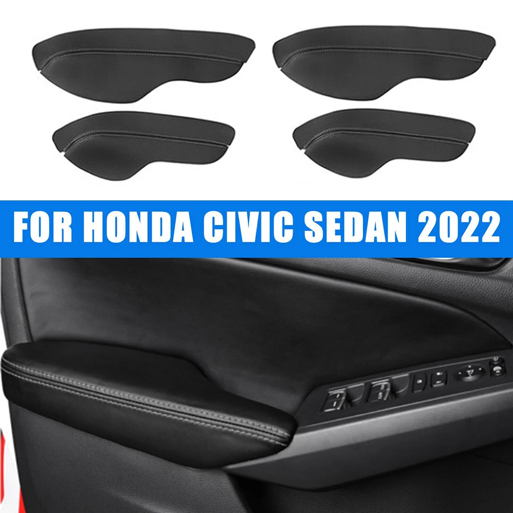 

New High Quality Car Accessories Door Armrest Cover Car Styling Door Panel Armrest PU Leather Panel Skin Cover